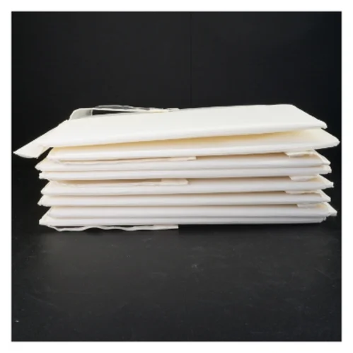 Hvid stofopbevaringsboks til sko (str. 35 x 23 x 16 cm)