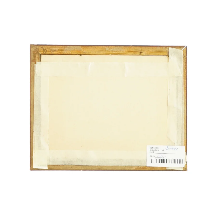 Billede af familien Varnæs hus (fra matador) i mørk træramme