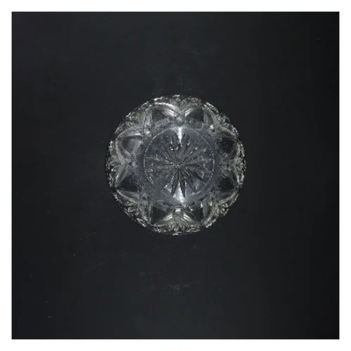 Glas skål med mønster (str. Ø 17 cm)