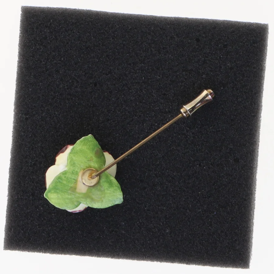 Vintage emalje blomsterbroche (str. Ø 2 cm 5,5 cm)