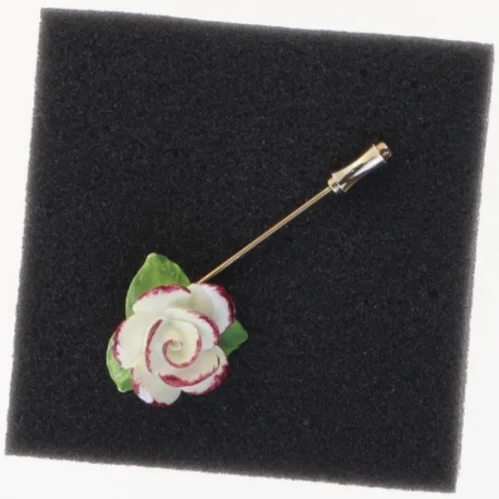 Vintage emalje blomsterbroche (str. Ø 2 cm 5,5 cm)