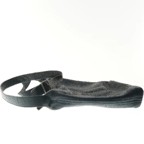 Mørkeblå læder skuldertaske (str. 30x34 cm)