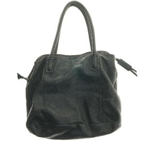 Stor sort lædertaske fra Ilse Jacobsen (str. 37x40x12 cm)