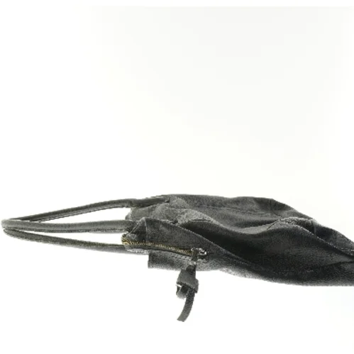 Stor sort lædertaske fra Ilse Jacobsen (str. 37x40x12 cm)