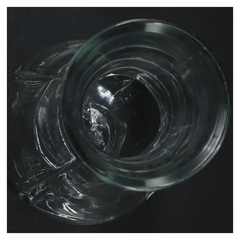 Glas karaffel med metalring fra Rosendahl (str. Ø 7,5 cm længde 25,5 cm)