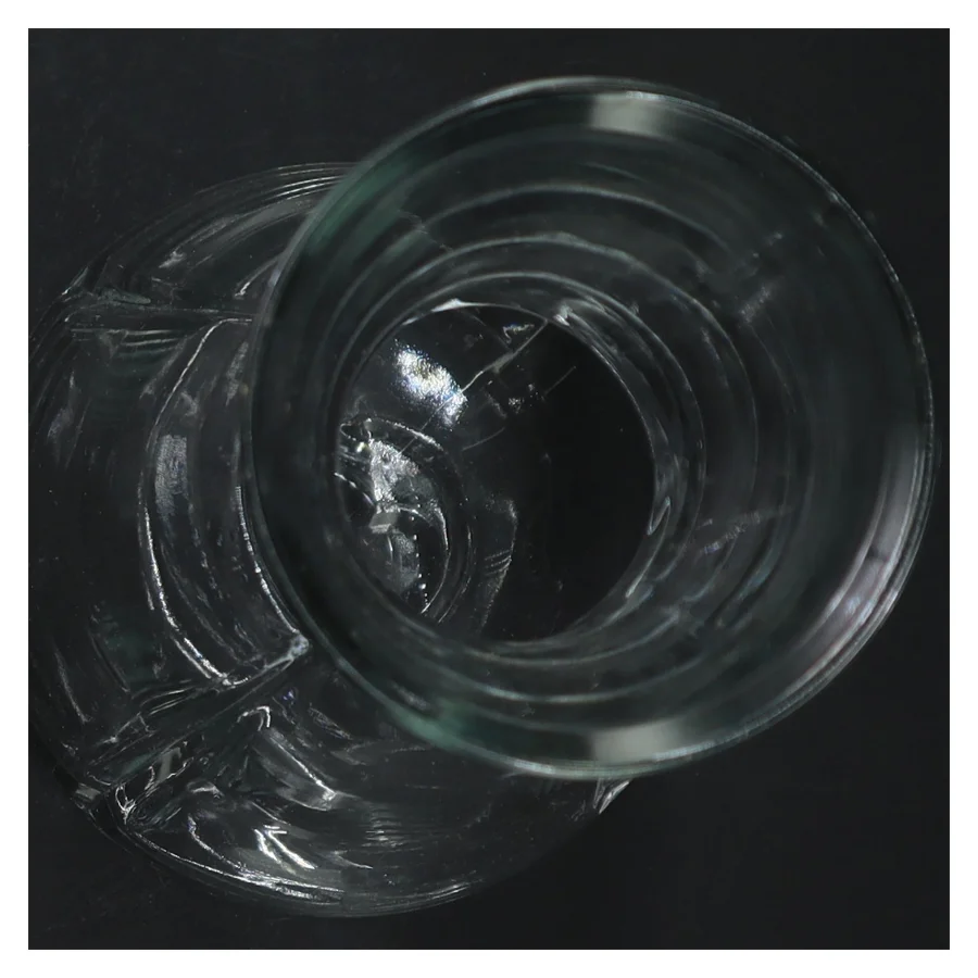 Glas karaffel med metalring fra Rosendahl (str. Ø 7,5 cm længde 25,5 cm)