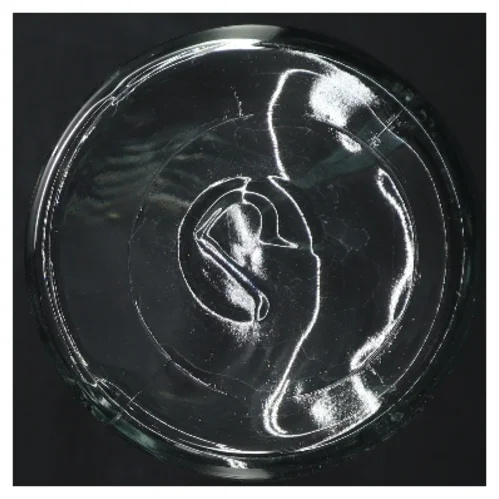 Glas karaffel med metalring fra Rosendahl (str. Ø 7,5 cm længde 25,5 cm)