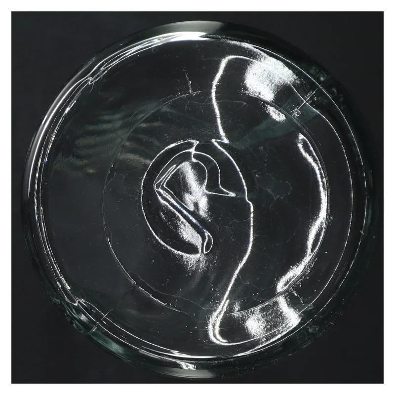 Glas karaffel med metalring fra Rosendahl (str. Ø 7,5 cm længde 25,5 cm)