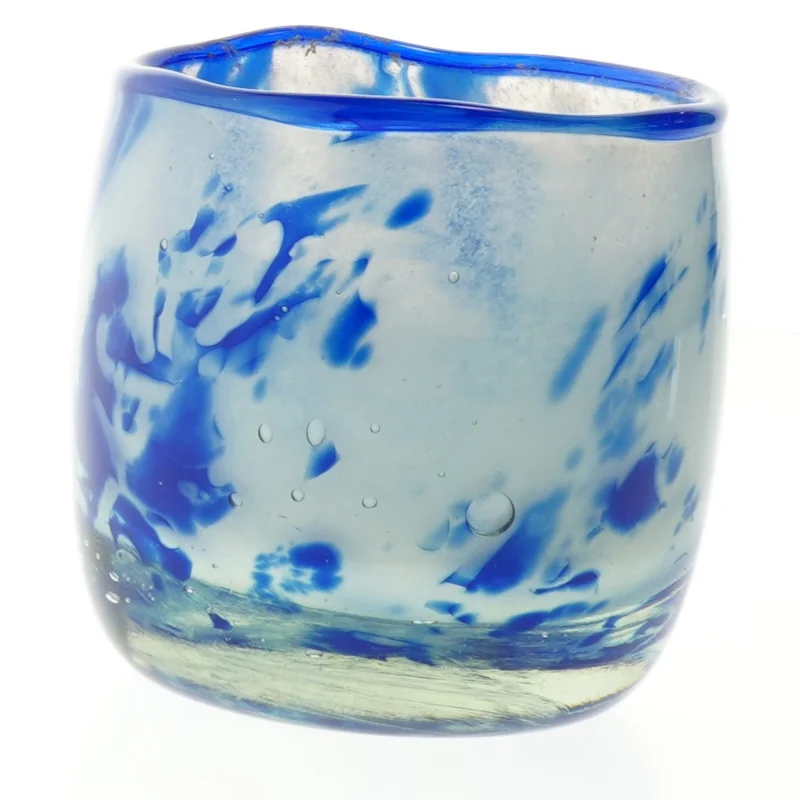 Mundblæst vase/skål fra glaspusteren i Skagen (str. 11 x 10 cm)