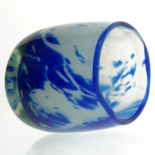 Mundblæst vase/skål fra glaspusteren i Skagen (str. 11 x 10 cm)