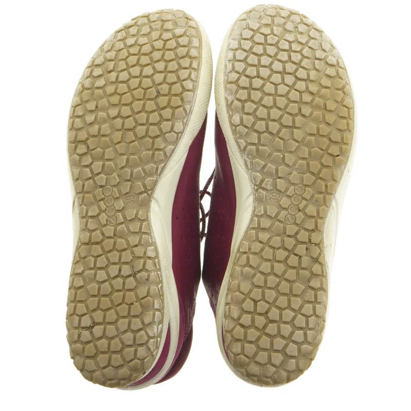 Brugte bordeauxrøde lædersko fra Ecco (str. 39)