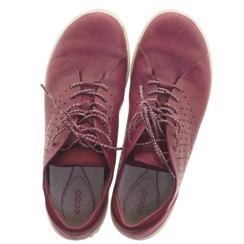 Brugte bordeauxrøde lædersko fra Ecco (str. 39)