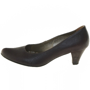 Brune lædersko med hæl (str. 38 )