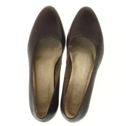 Brune lædersko med hæl (str. 38 )