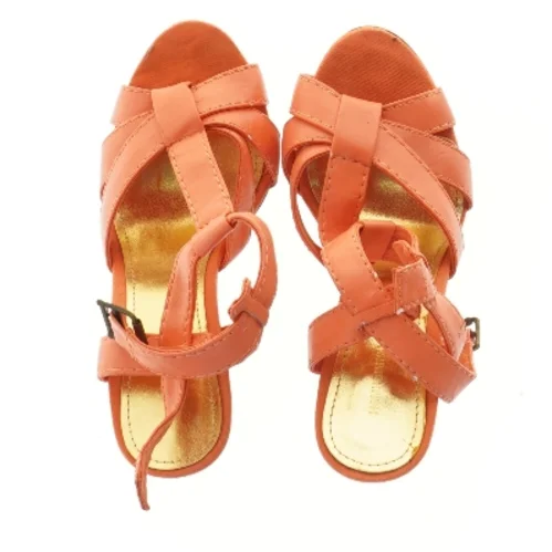 Orange sandaler med stilet hæl fra H&M (str. 38 )