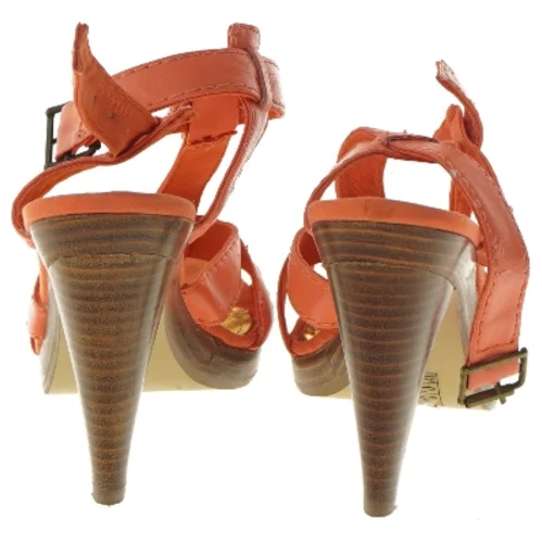 Orange sandaler med stilet hæl fra H&M (str. 38 )