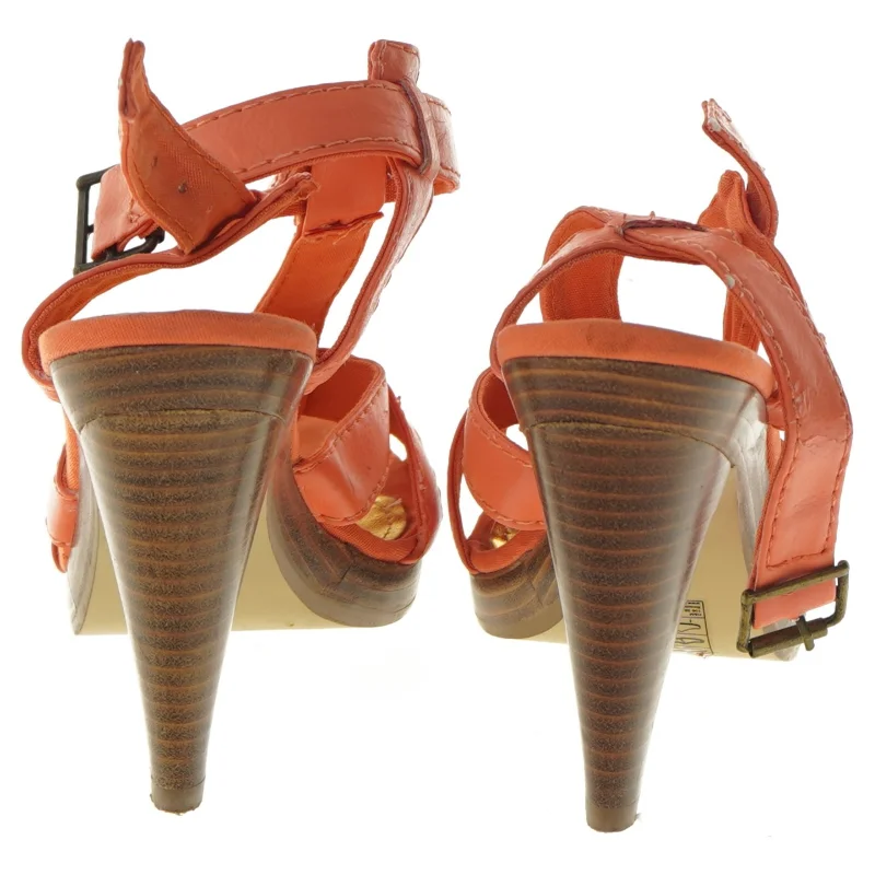 Orange sandaler med stilet hæl fra H&M (str. 38 )