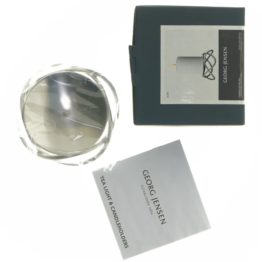 Georg Jensen lysestage fra Georg Jensen (str. Ø 9x3,5 cm)