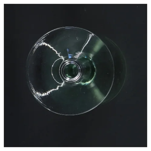 Vintage grønt vinglas med mønster (str. Ø 6 cm længde 15 cm)