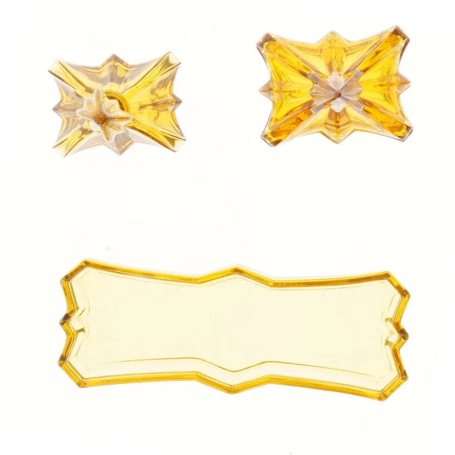 Vintage Decanter set in amber glass (str. 22x8 cm)