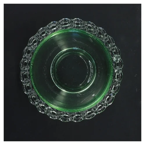 Grøn glasskål (str. Ø 13 cm)