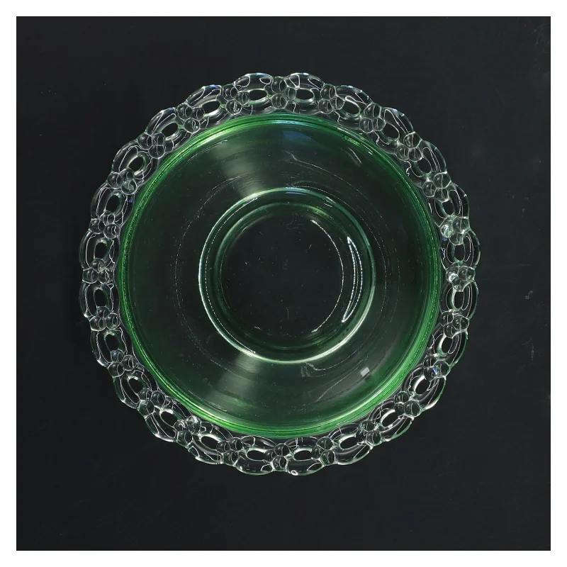 Grøn glasskål (str. Ø 13 cm)