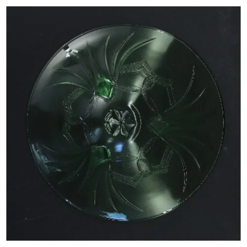 Grøn glasskål (str. Ø 18 cm)