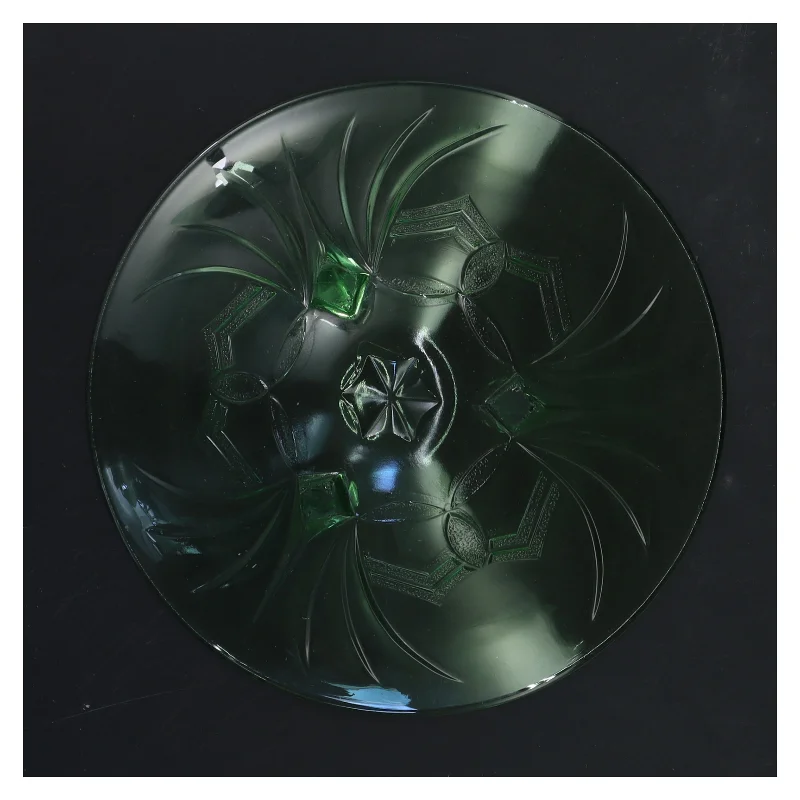 Grøn glasskål (str. Ø 18 cm)