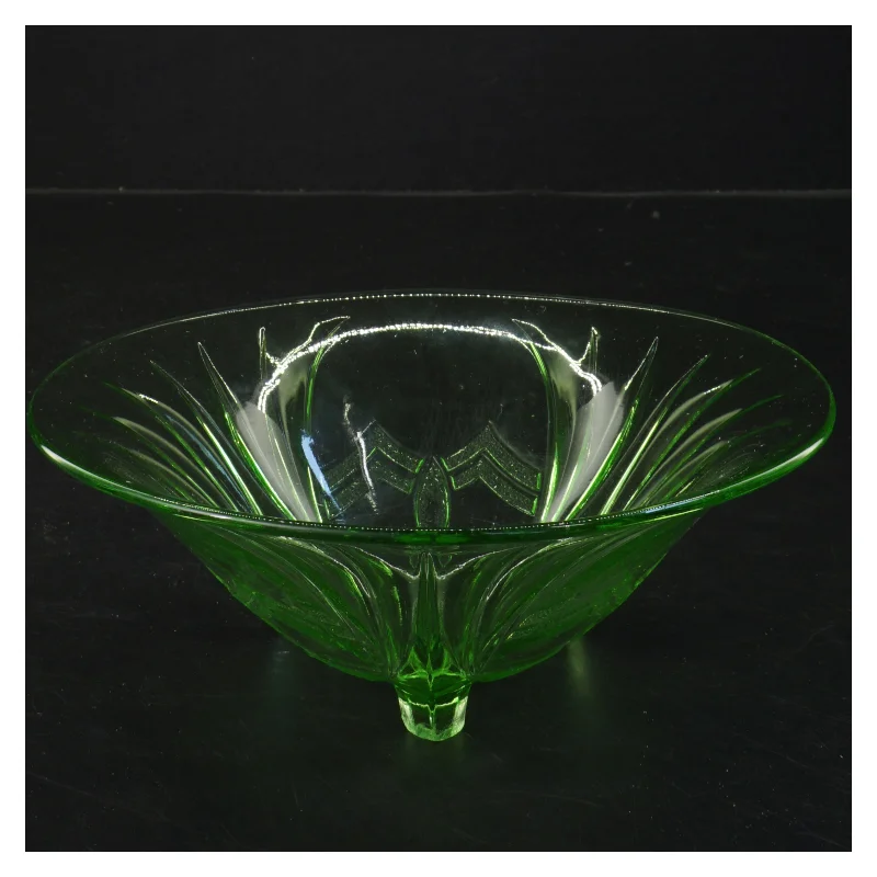 Grøn glasskål (str. Ø 18 cm)