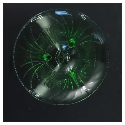 Grøn glasskål (str. Ø 18 cm)