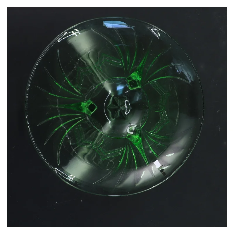 Grøn glasskål (str. Ø 18 cm)