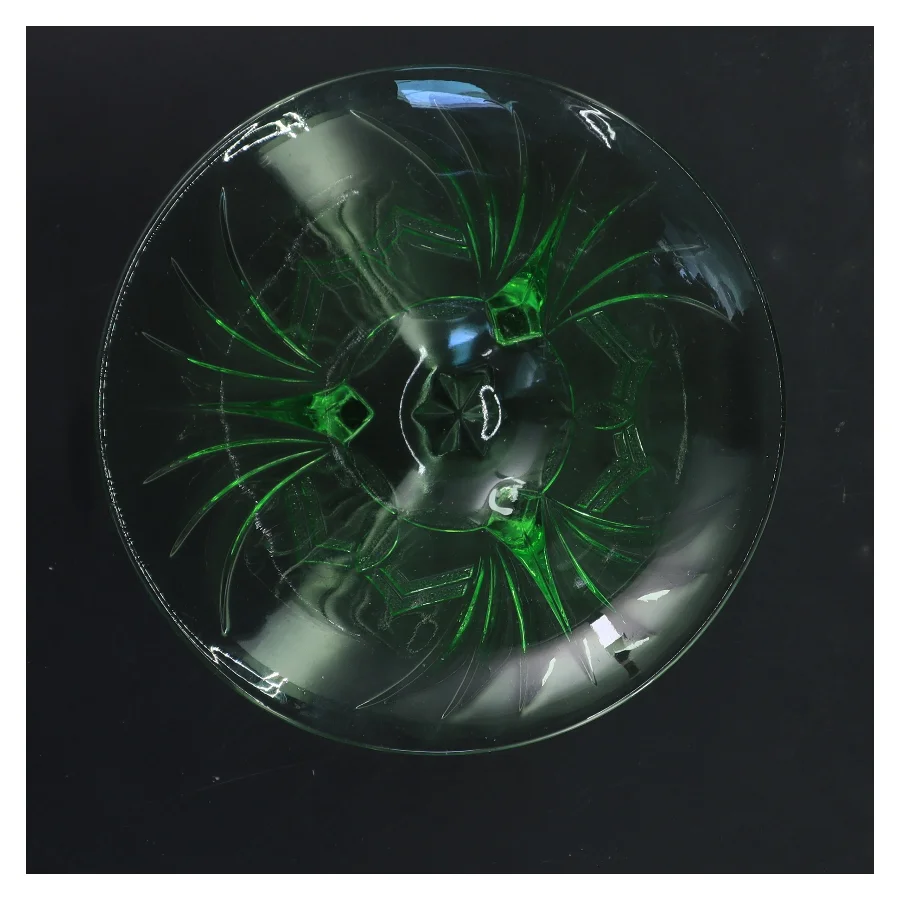 Grøn glasskål (str. Ø 18 cm)