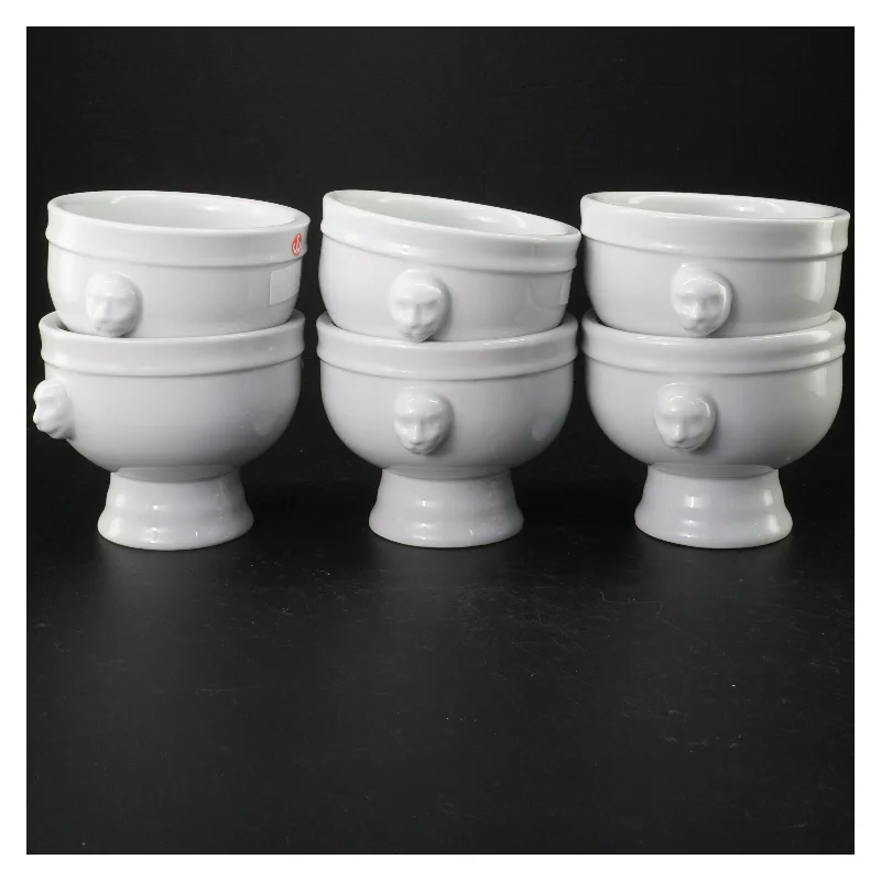 Porcelæns supepskåle (str. Ø 11 cm h 10 cm)