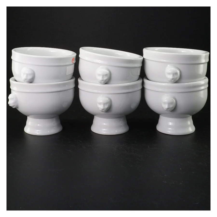 Porcelæns supepskåle (str. Ø 11 cm h 10 cm)