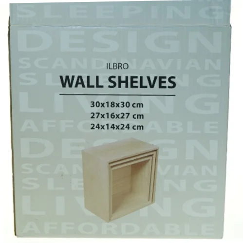 ILBRO væghylder 2 stk fra ILBRO (str. Se billed))