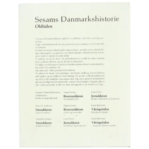 Historiebog om Danmarks oldtid fra Sesam