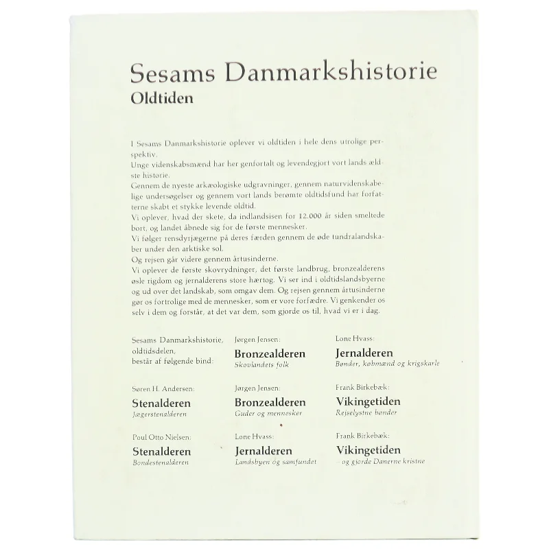 Historiebog om Danmarks oldtid fra Sesam