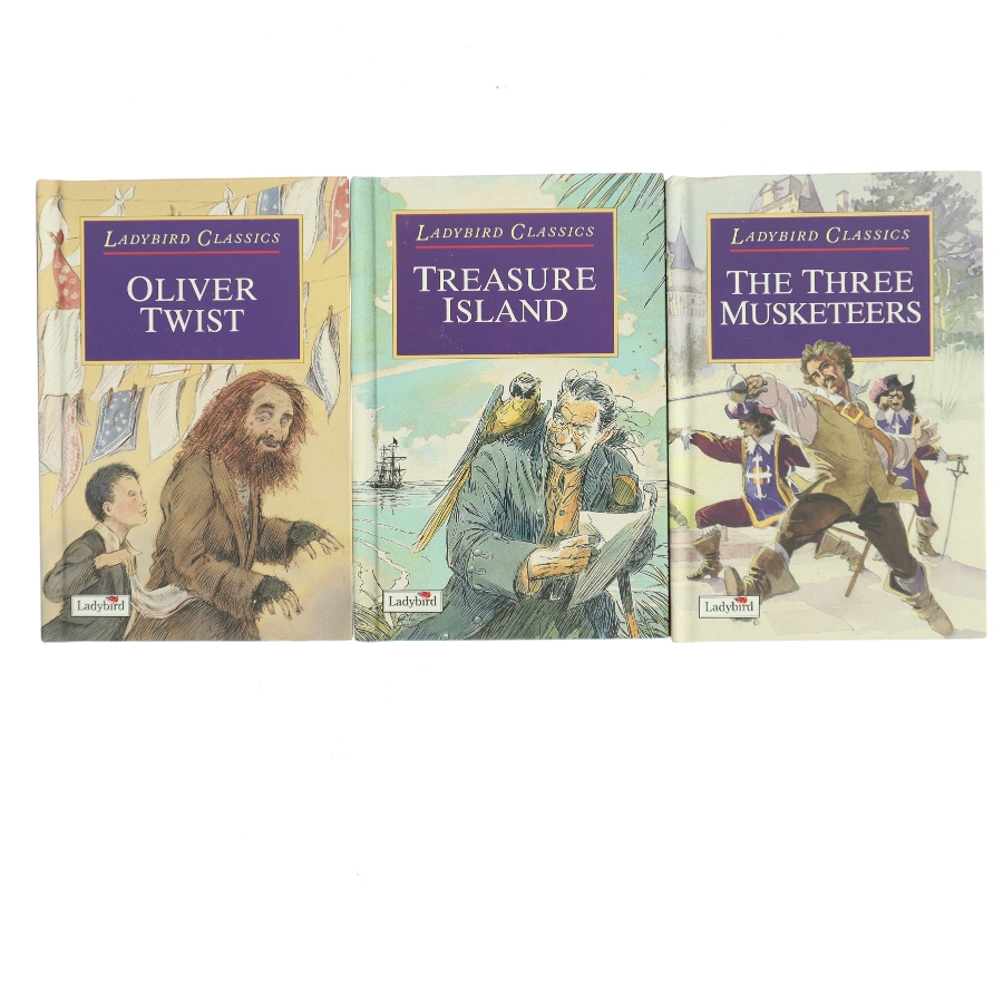 The Three Musketeers, Oliver Twist, Treasure Island