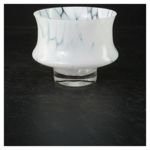Marmoreret glasskål