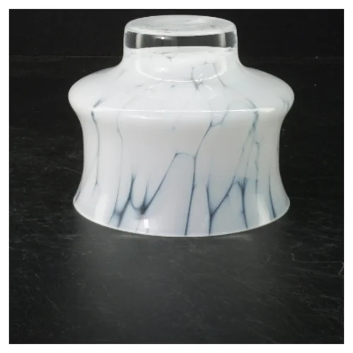 Marmoreret glasskål