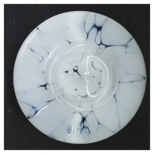 Marmoreret glasskål