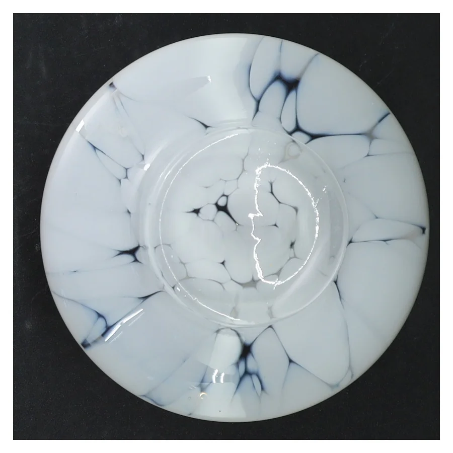 Marmoreret glasskål