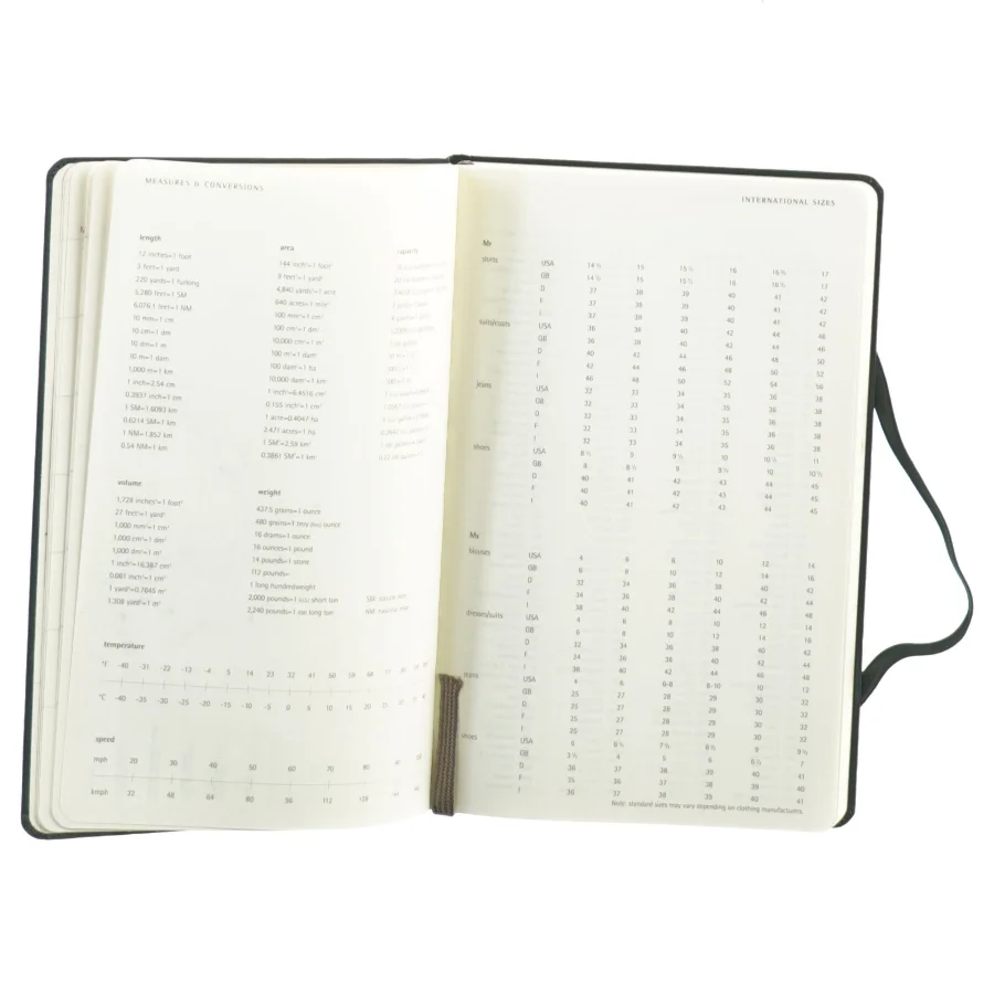 Kalender bog fra Moleskine (str. 21 x 13 cm)