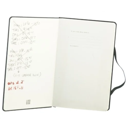 Kalender bog fra Moleskine (str. 21 x 13 cm)