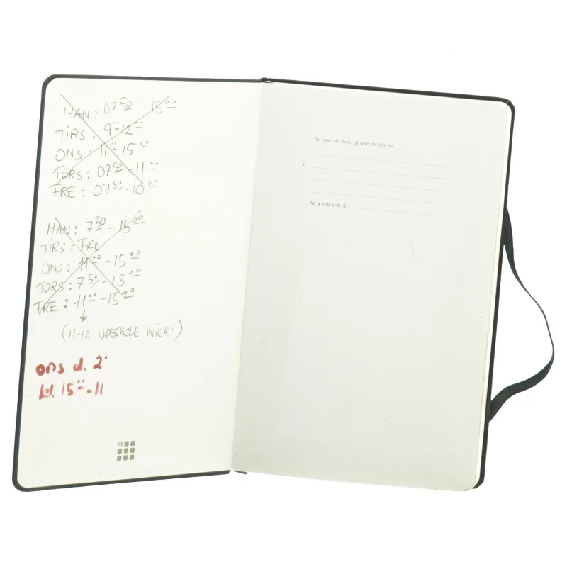 Kalender bog fra Moleskine (str. 21 x 13 cm)