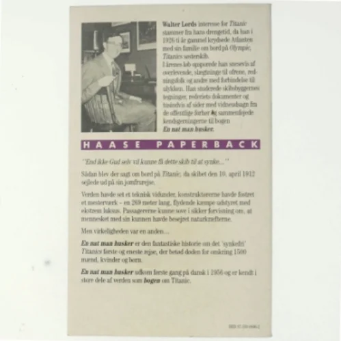 En nat man husker, af Walter Lord