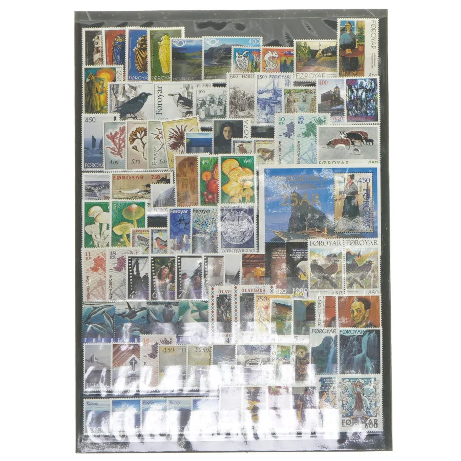 Frimærkesamling fra Færøerne 1990-99 postfrisk