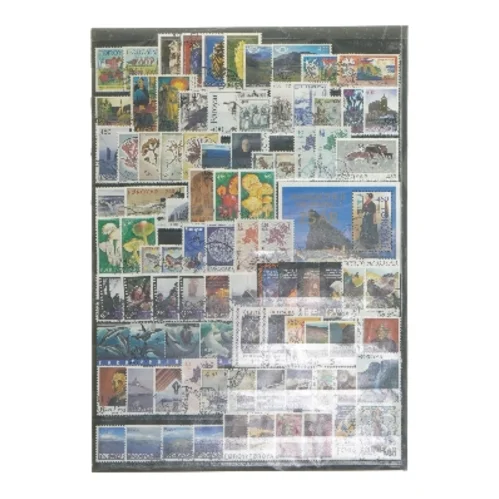 Frimærkesamling fra Færøerne 1990-99 stemplet