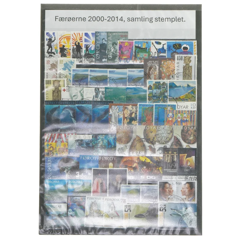Frimærkesamling Færøerne 2000-2014 stemplet