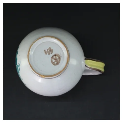 Keramikkande med blomsterdesign (str. Ø 9,5 cm længde 14 cm)